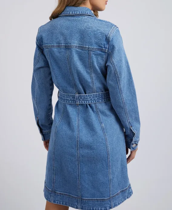 Foxwood Riley Denim Dress - Mid Blue