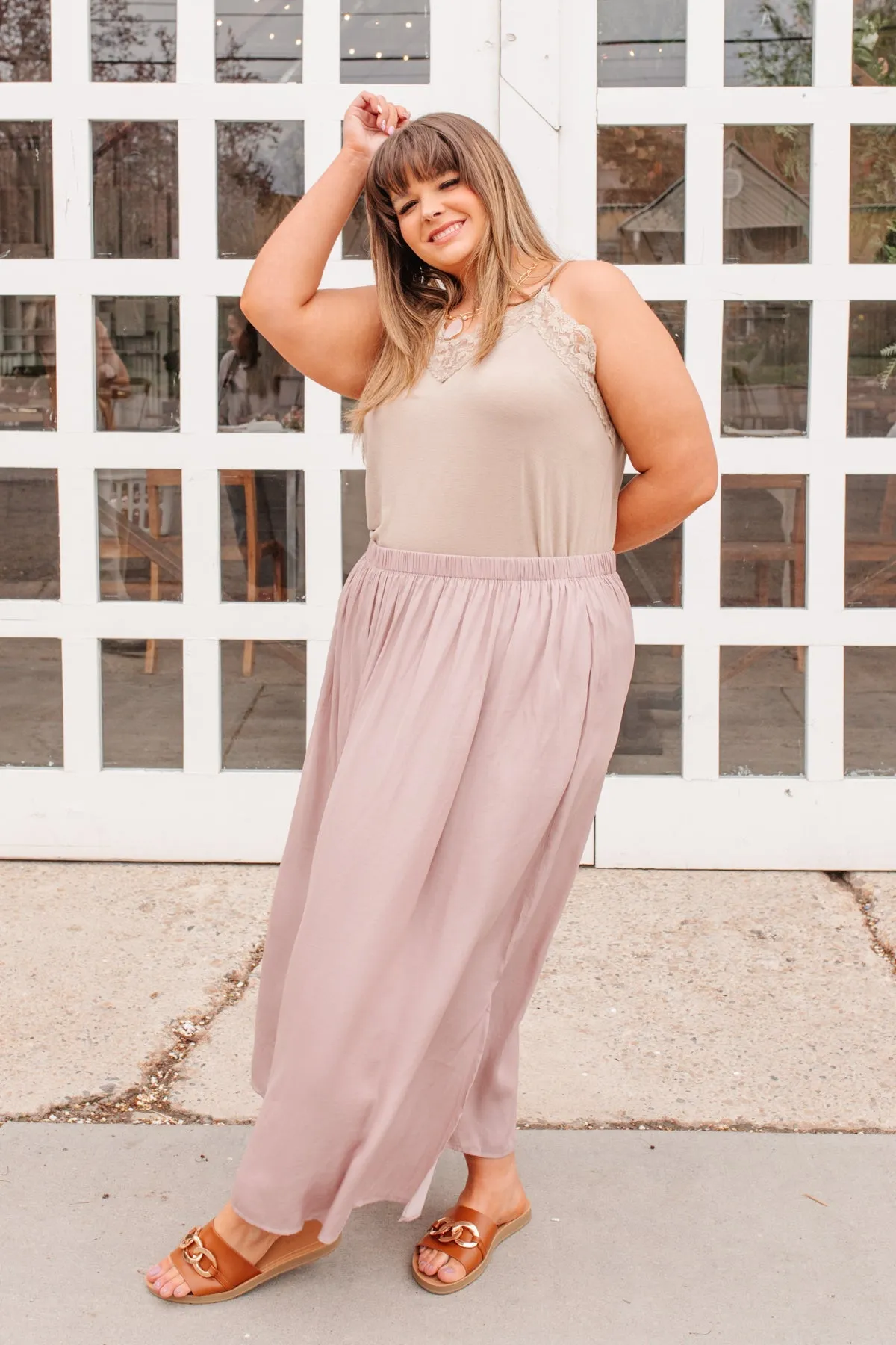 Get Away Maxi Skirt In Mauve