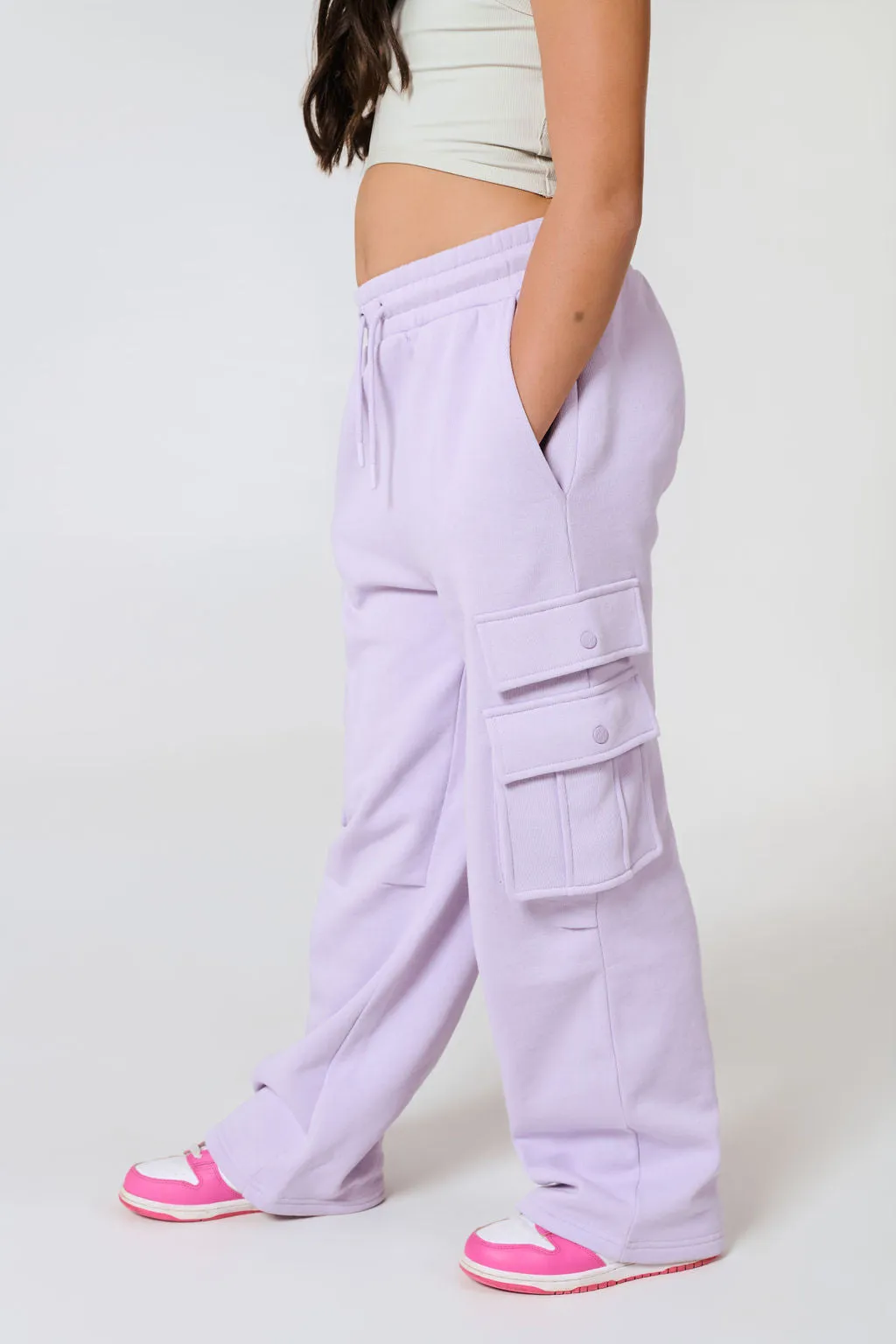 Girls Pop & Lock Cargo Pants Lavender