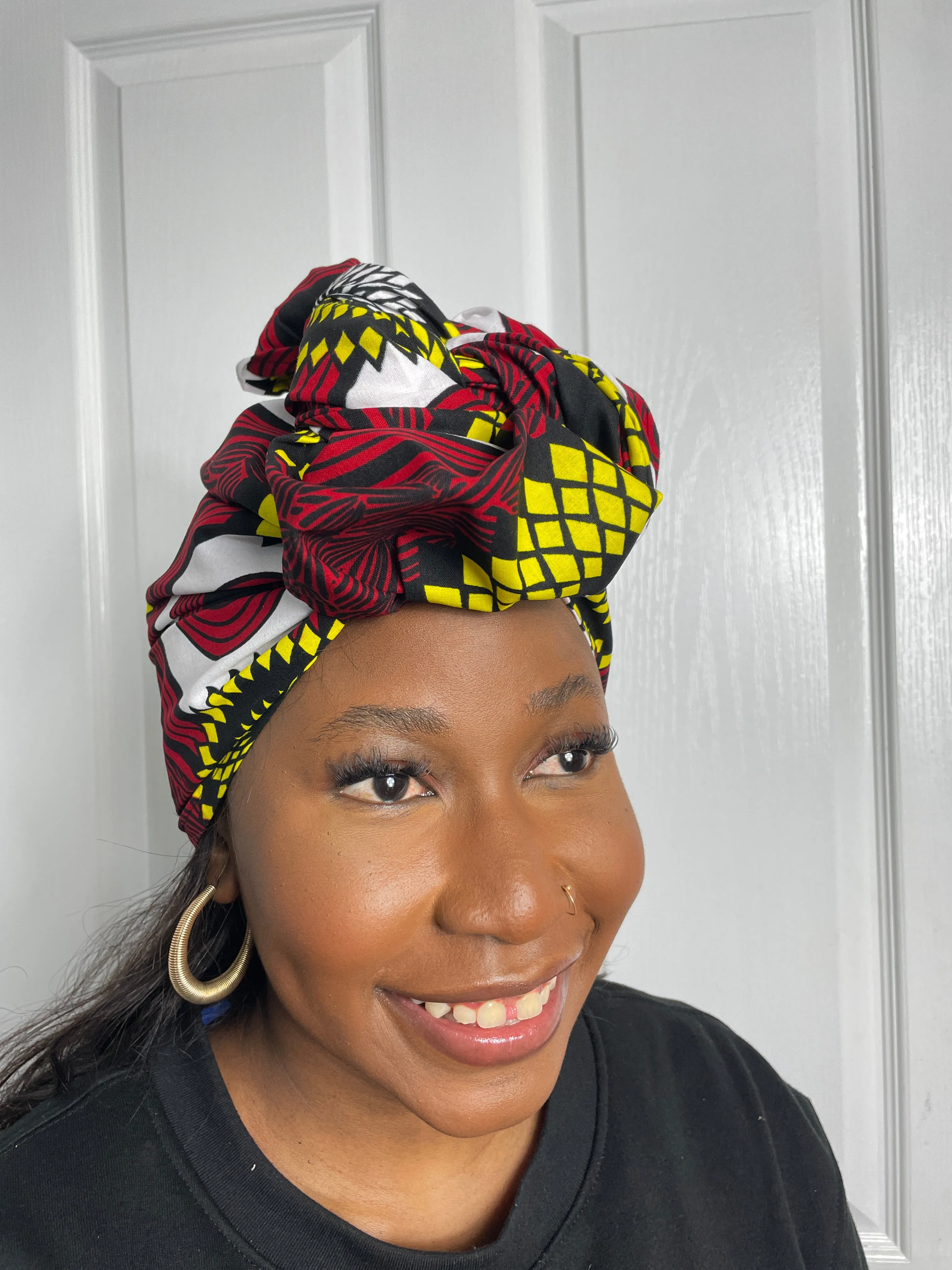 Hannah Red and Yellow Ankara Headwrap/Scarf