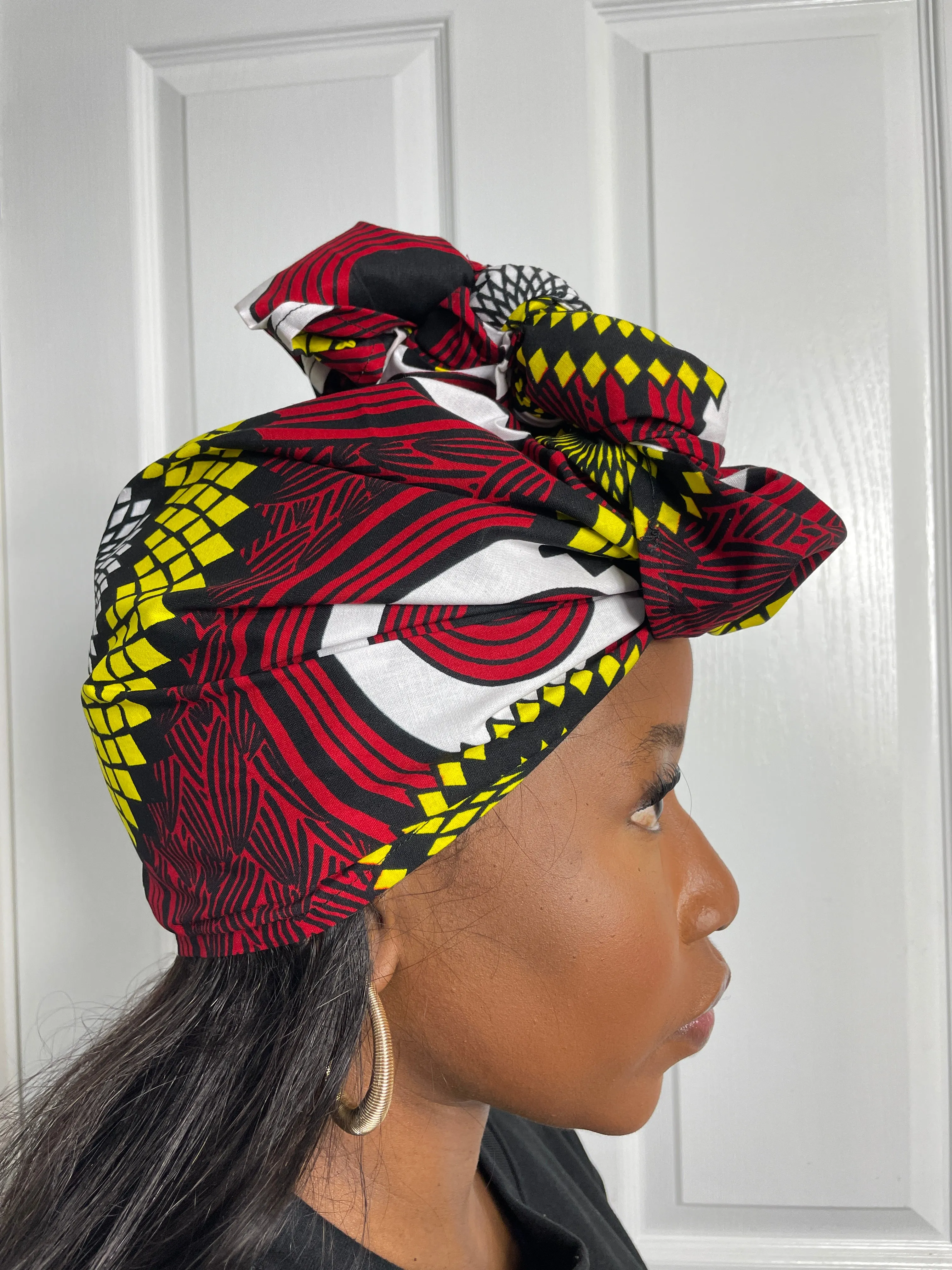 Hannah Red and Yellow Ankara Headwrap/Scarf