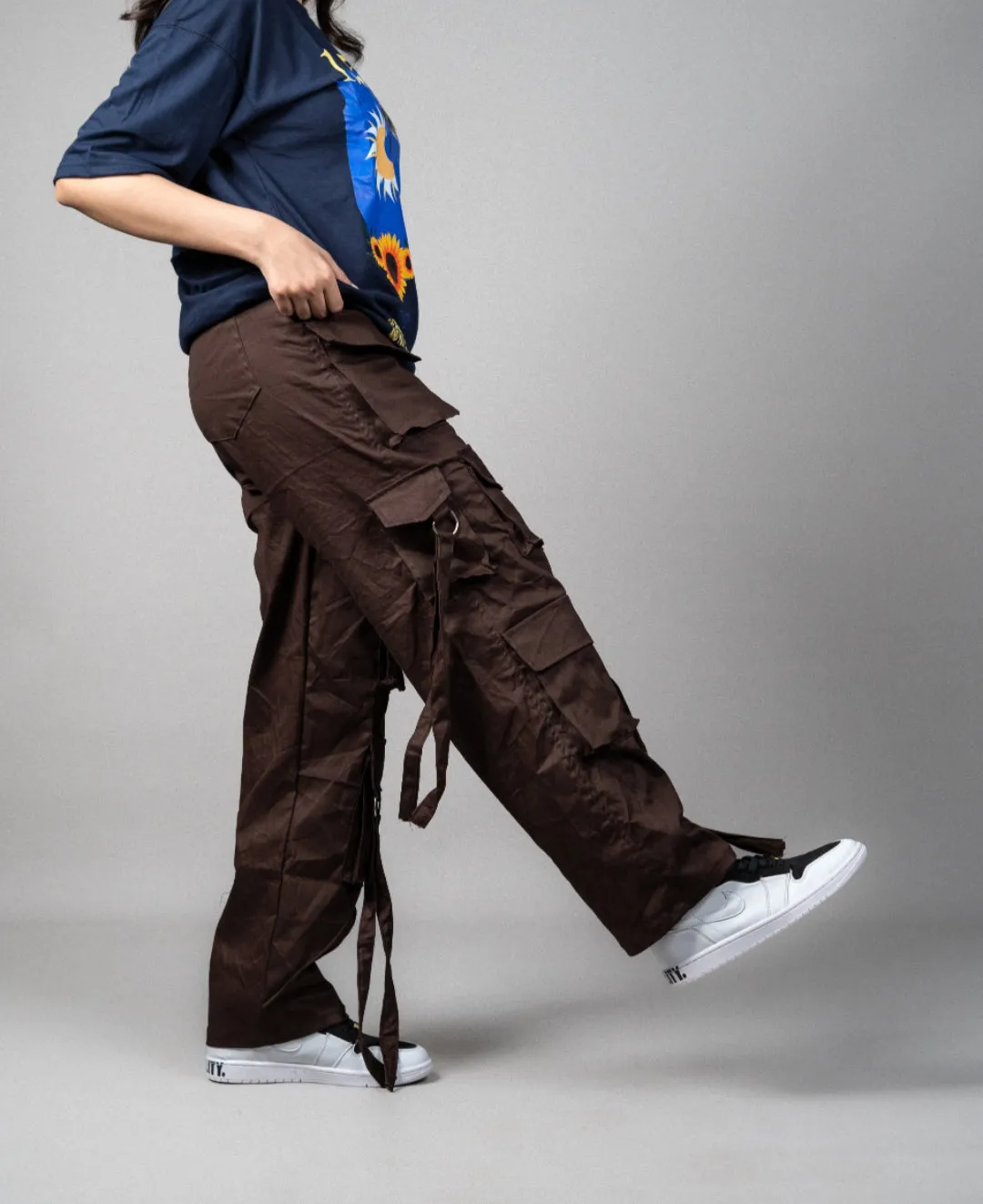 High Waist 12 pocket cargo pant