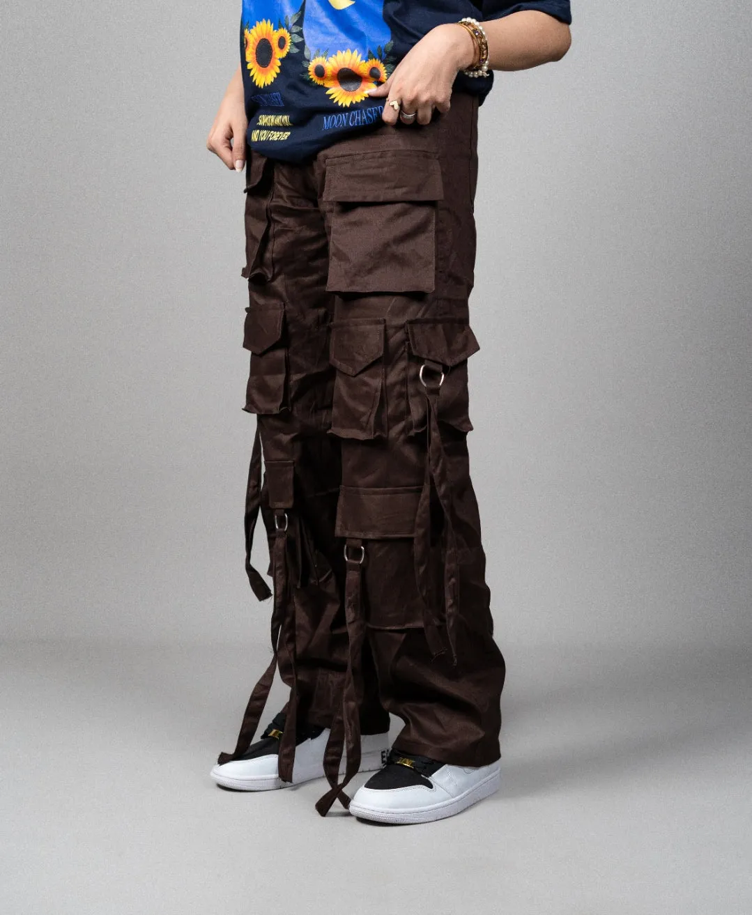 High Waist 12 pocket cargo pant