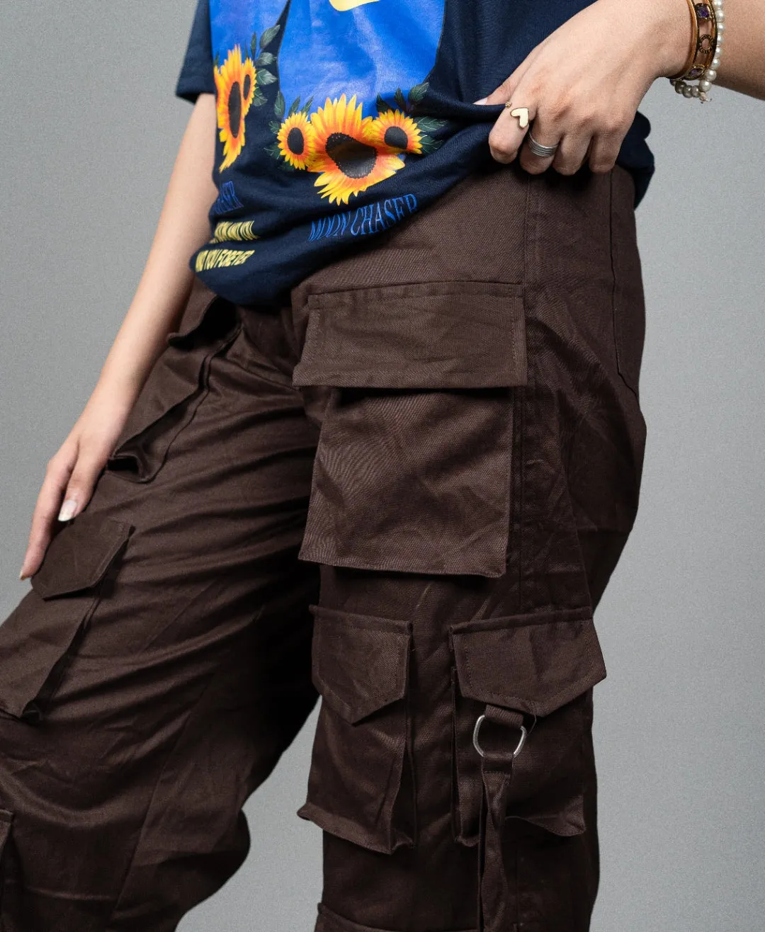 High Waist 12 pocket cargo pant