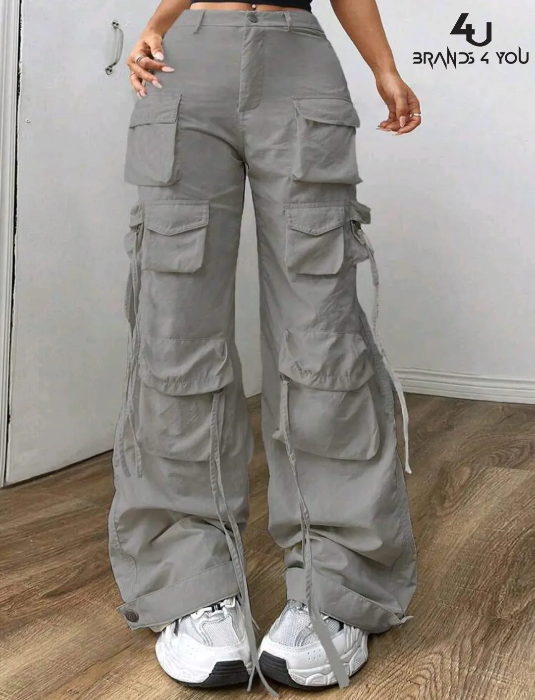 High Waist 12 pocket cargo pant