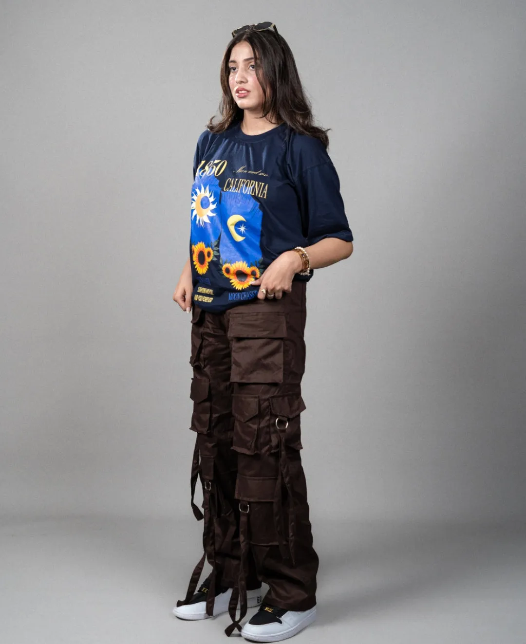 High Waist 12 pocket cargo pant