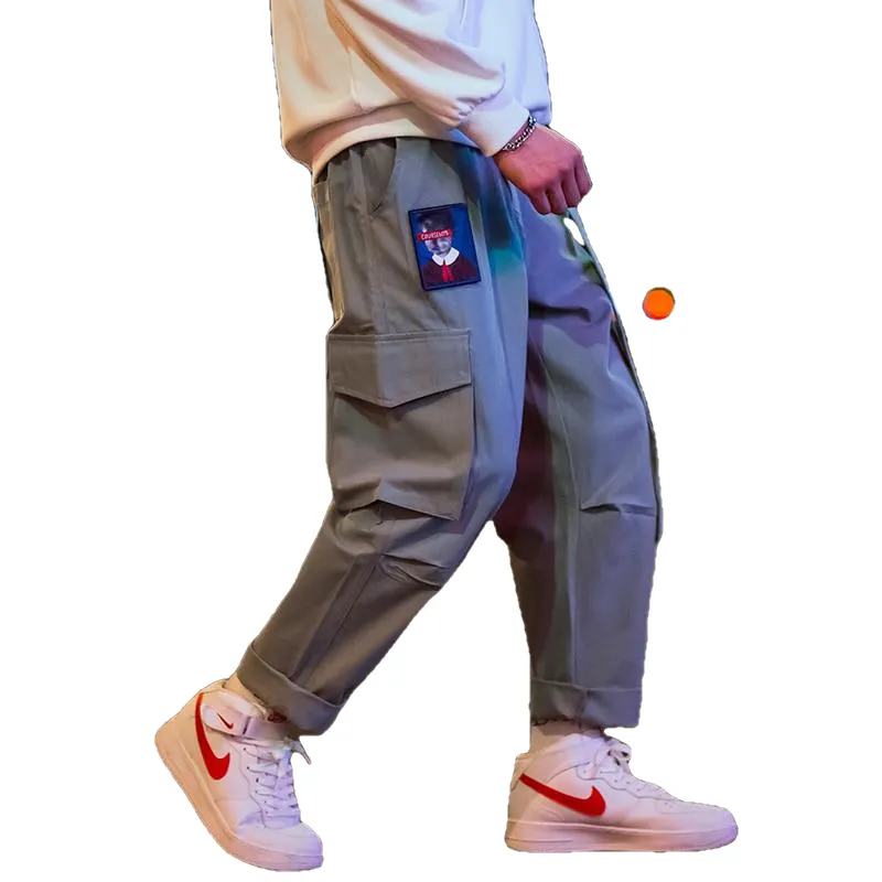 Hip Hop Sweat Pants Embroidery Japanese Style Trousers Sweatpants Streetwear Men Joggers Track Casual Cargo