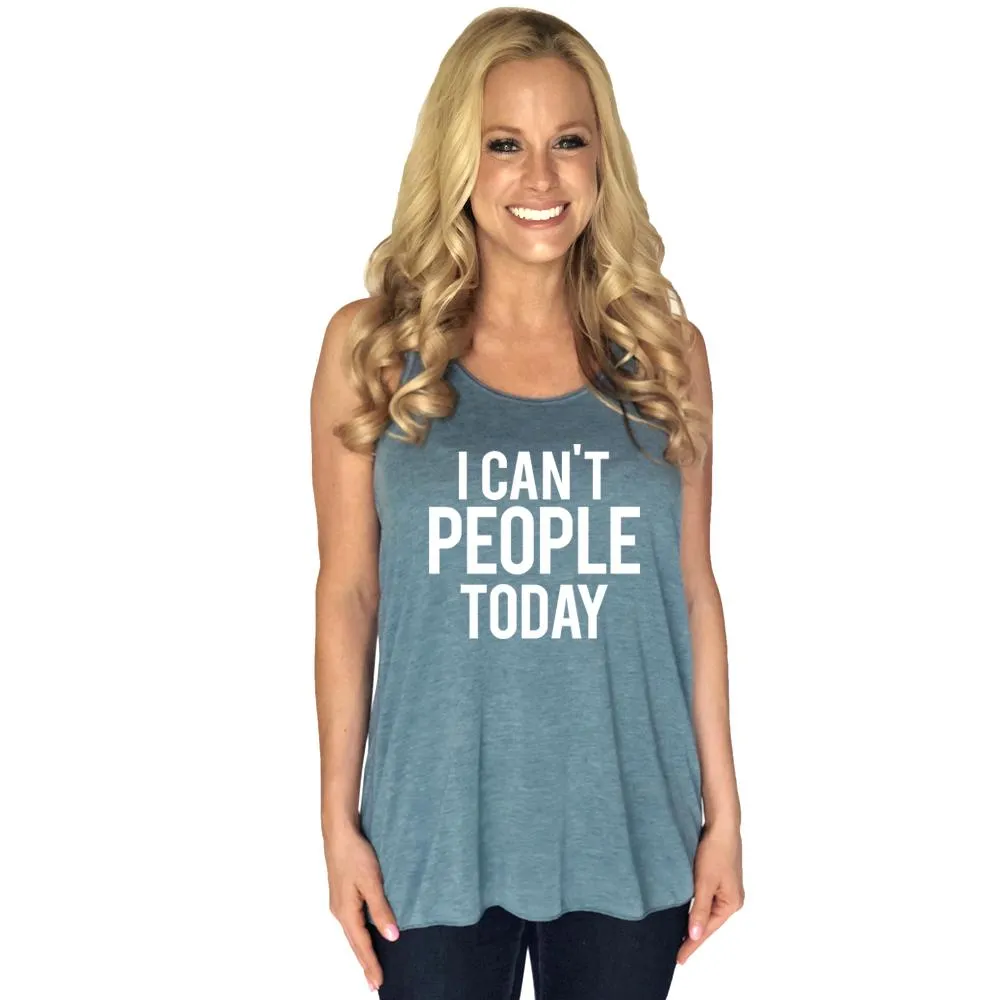 I cant people today Tank tops 4 colors S - XXL