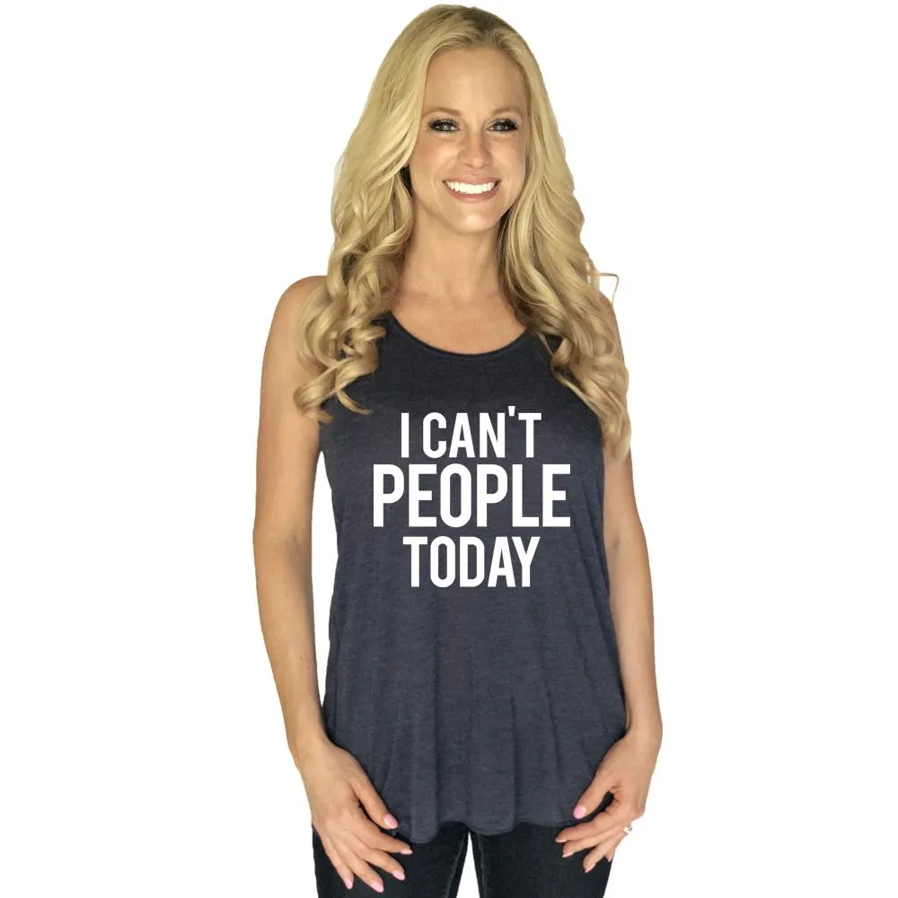 I cant people today Tank tops 4 colors S - XXL