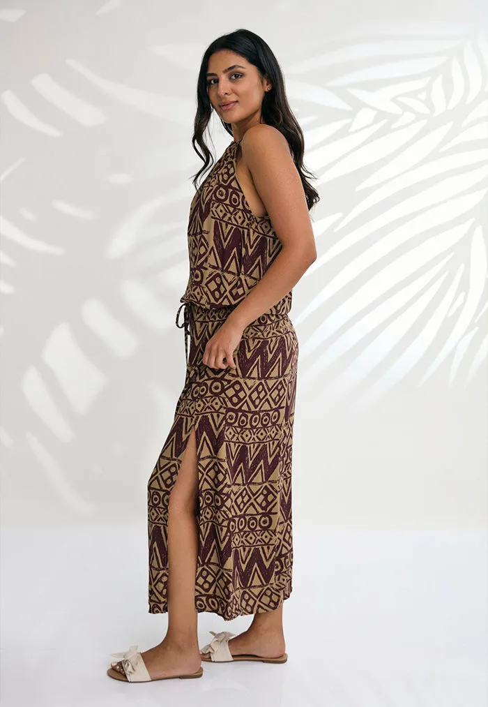 Indii Breeze Susan Halter Maxi Dress - Wiwi