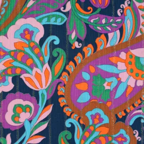 Italian 'jewel tone paisley' ECOVERO voile