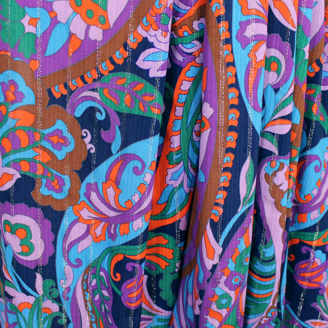 Italian 'jewel tone paisley' ECOVERO voile