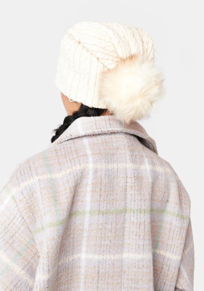 Ivory Celine Pom Beanie