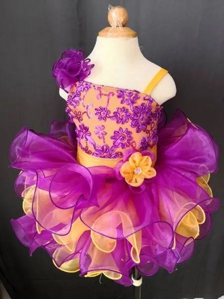 Jennifer Wu Flower Girl Natural Cupcake Pageant Dress