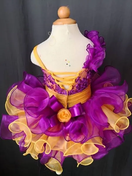 Jennifer Wu Flower Girl Natural Cupcake Pageant Dress