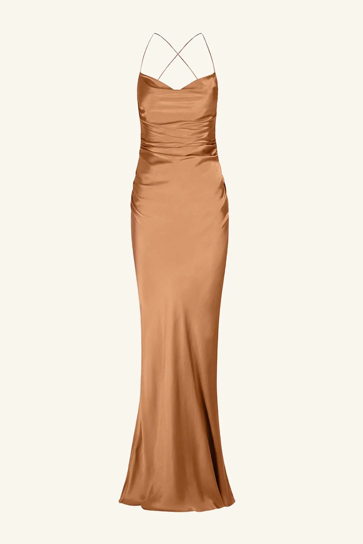 LA LUNE LACE BACK MAXI DRESS - COPPER