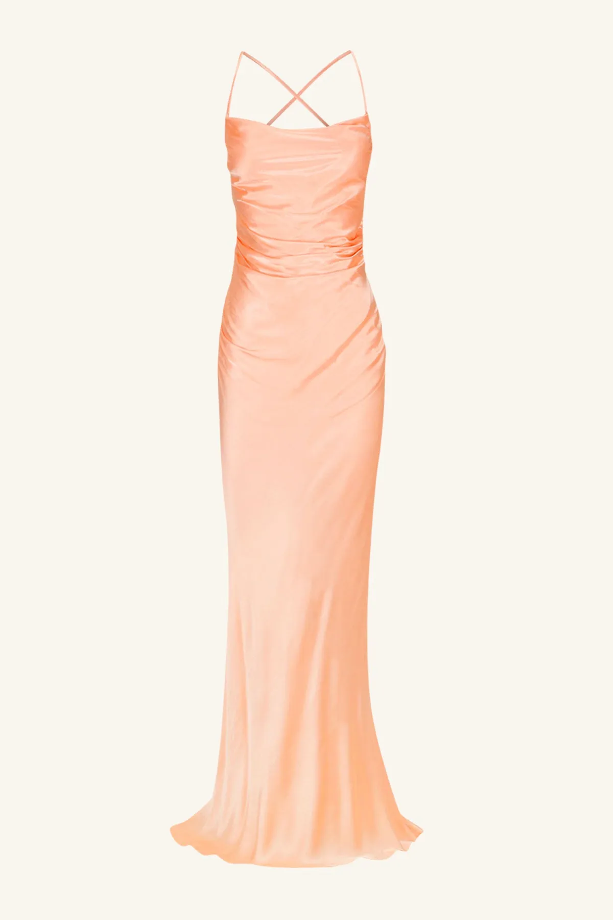 LA LUNE LACE BACK MAXI DRESS - PEACH