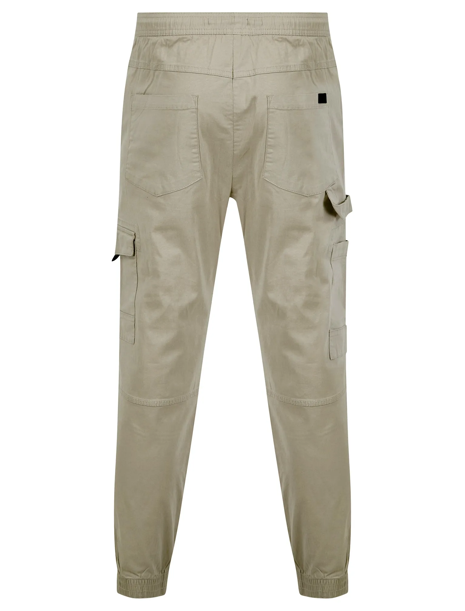 Lance Cotton Twill Cuffed Multi-Pocket Cargo Jogger Pants in Pumice Grey - Tokyo Laundry