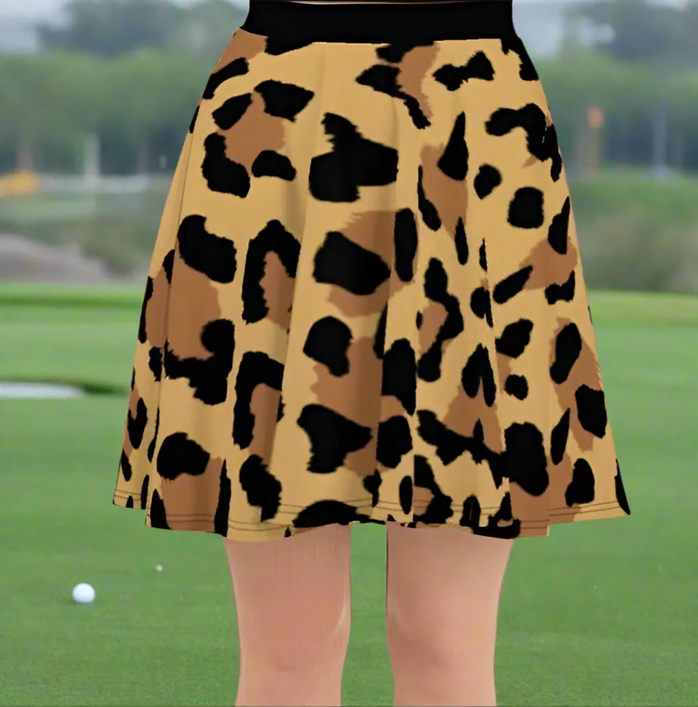 Leopard Print Golf Skirt