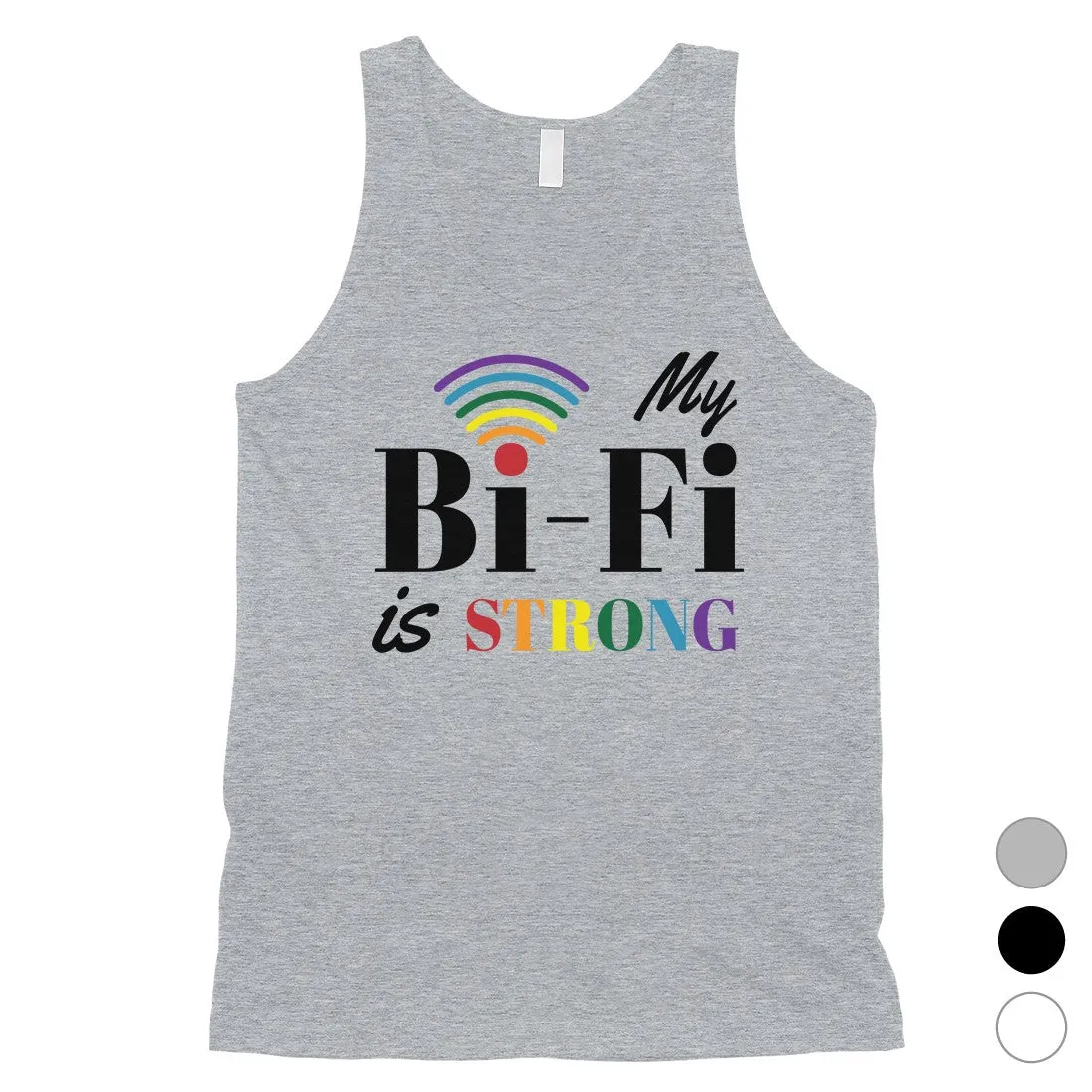 LGBT Bi-Fi Strong Rainbow Mens Tank Top