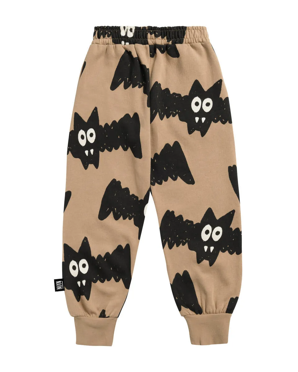 Little Man Happy BATS SWEATPANTS | BROWN