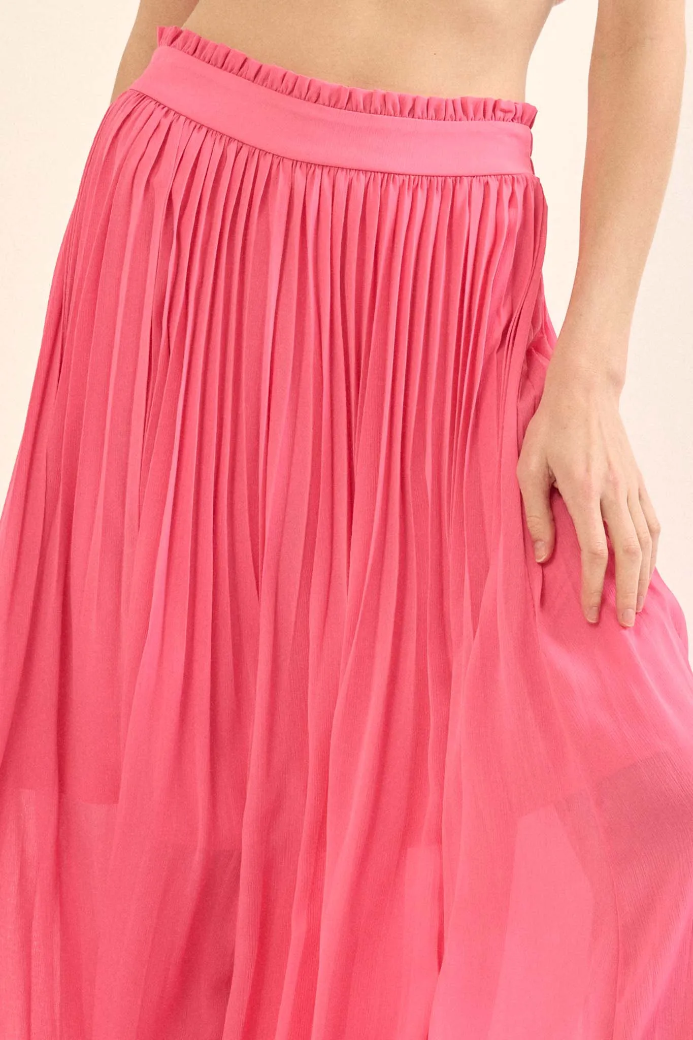 Longing for Love Accordion Pleated Maxi Skirt