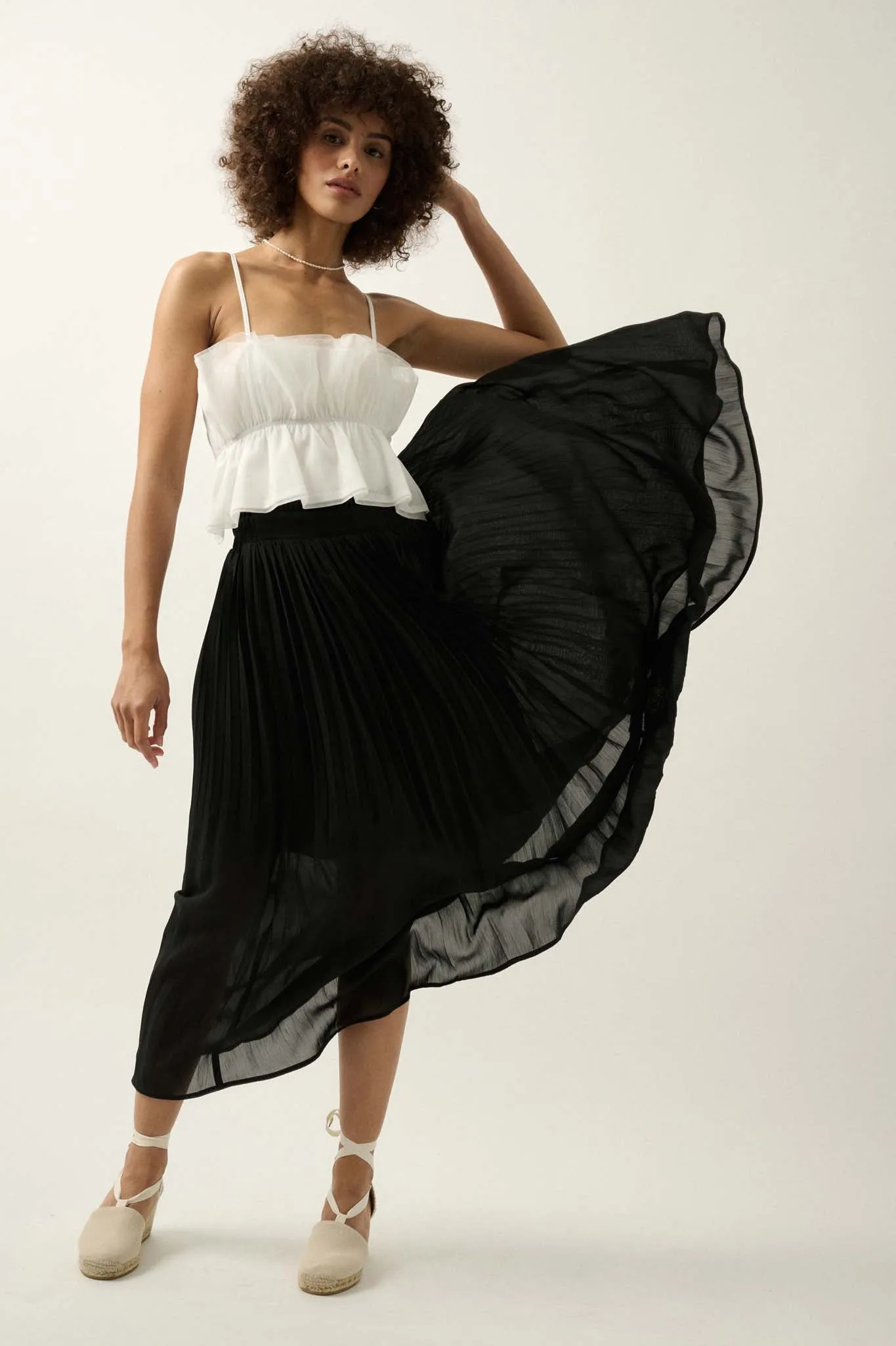 Longing for Love Accordion Pleated Maxi Skirt