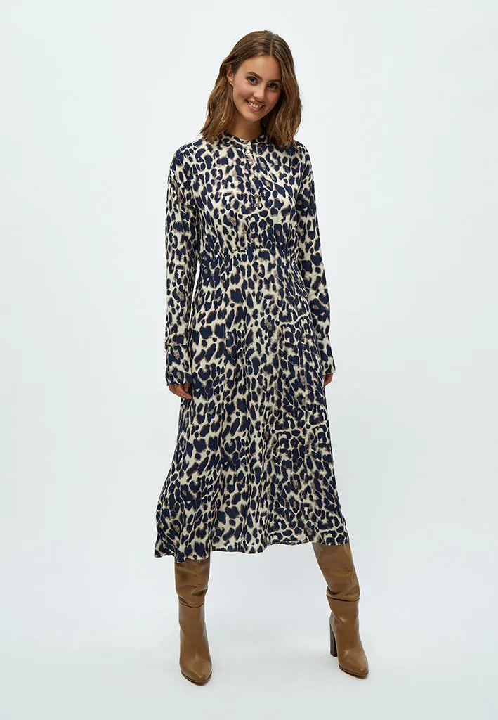 Lova Long Dress - Warm Sand Print