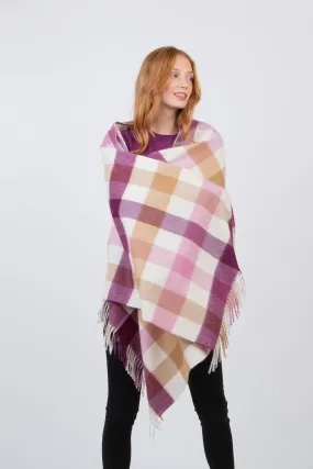 Made In Scotland 5 Square Cashmere Stole - Rhubarb Pink