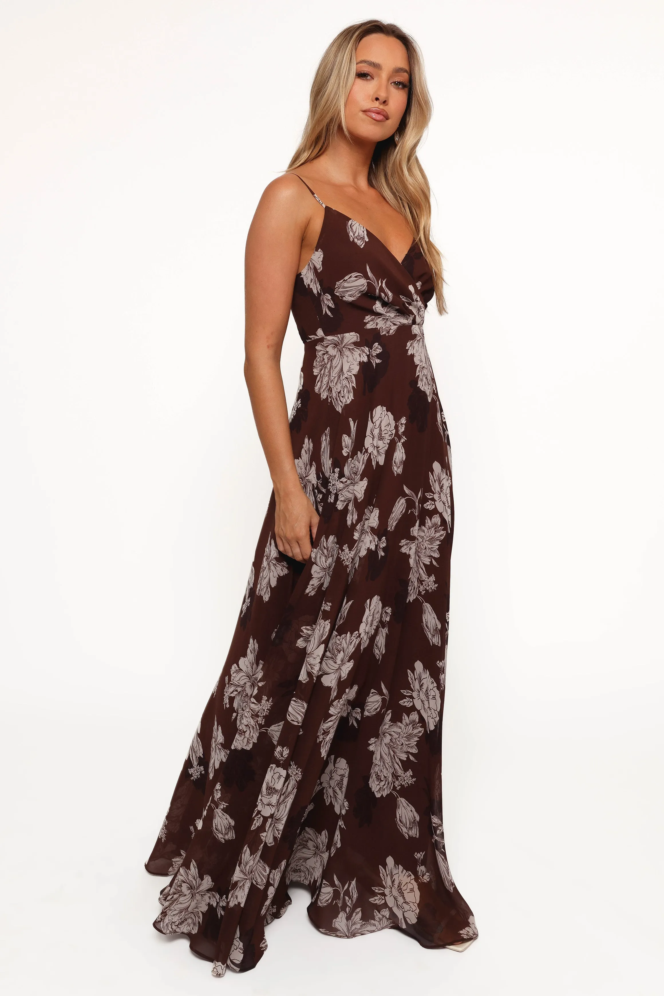 Madilyn Maxi Dress - Brown Floral