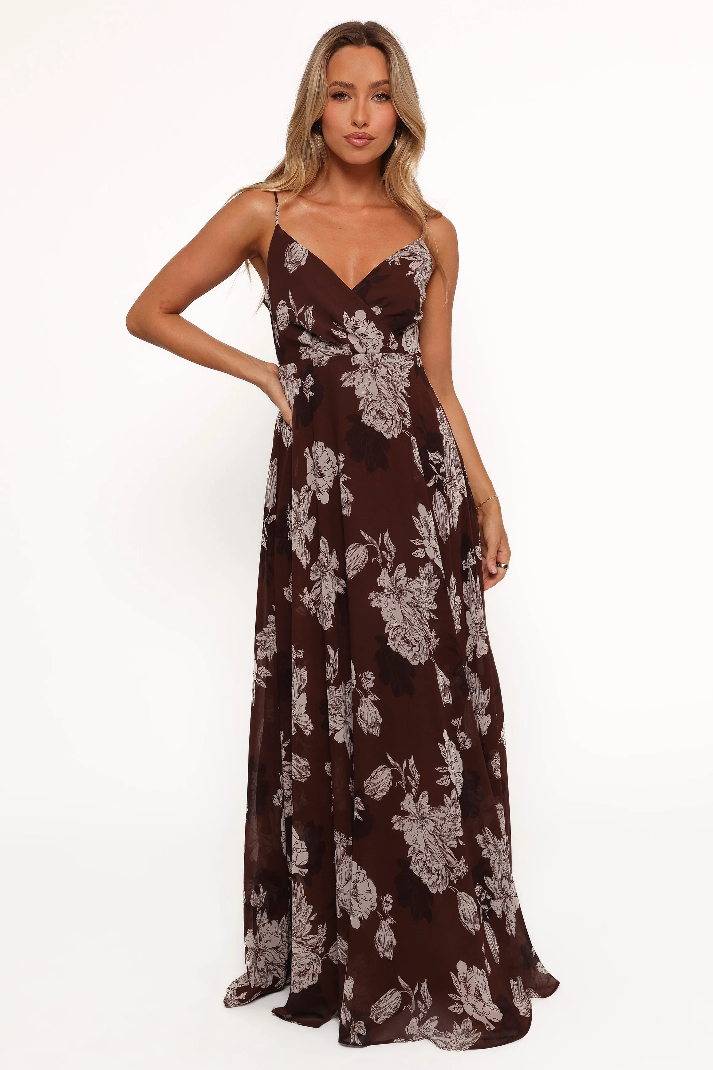 Madilyn Maxi Dress - Brown Floral