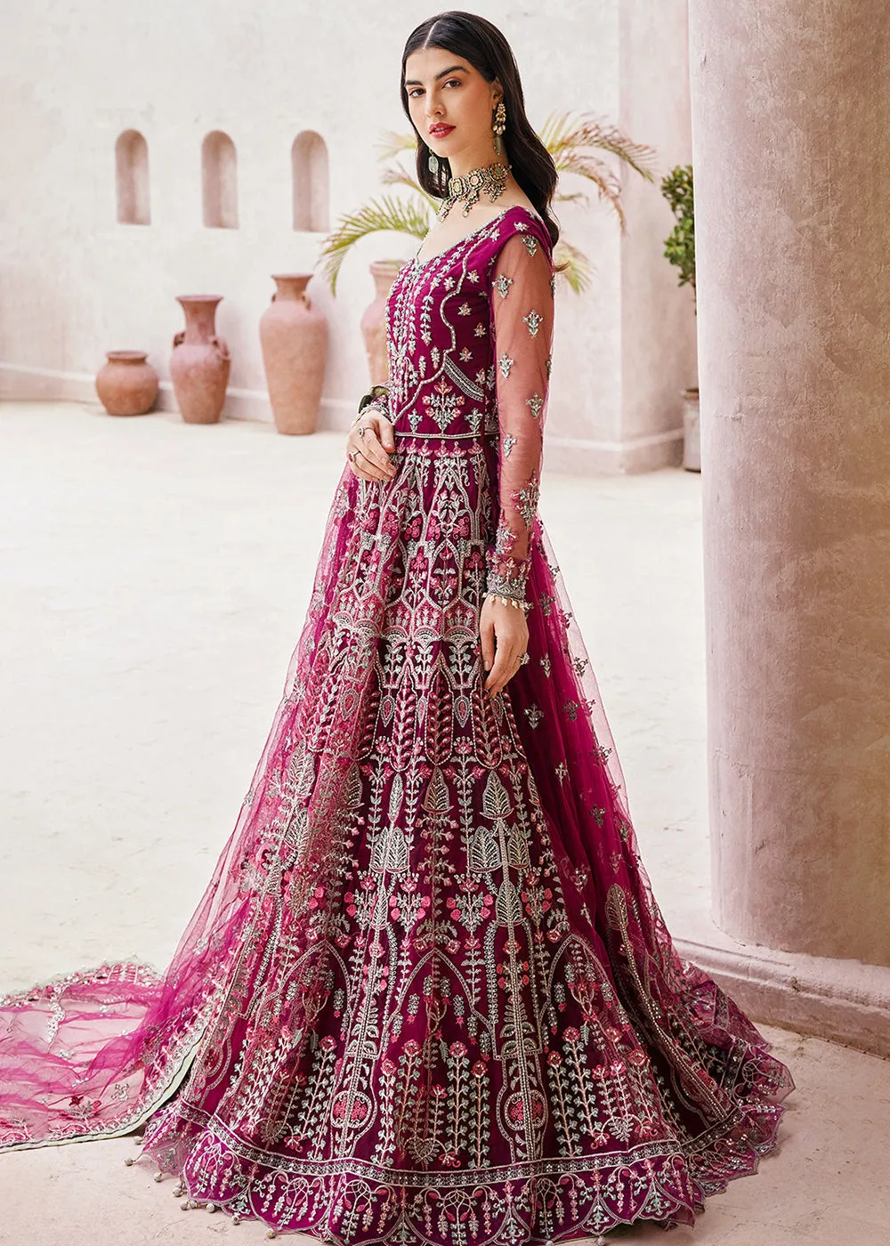 Magenta Maxi Dress | Emaan Adeel | Mirha Wedding Edition '23 | MH-202