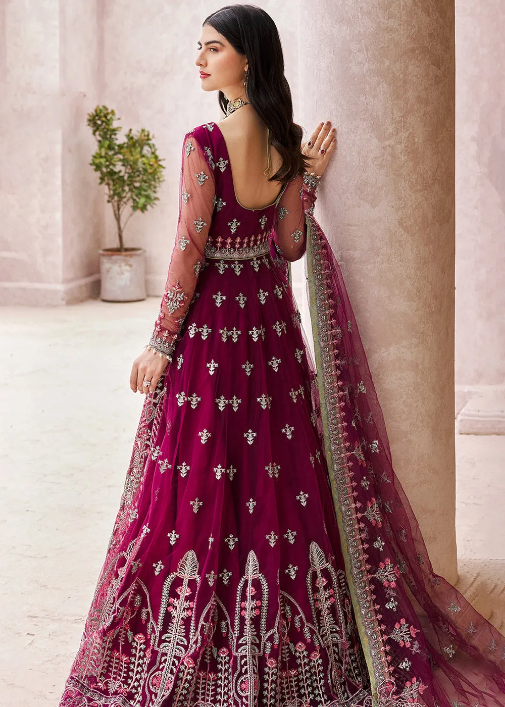 Magenta Maxi Dress | Emaan Adeel | Mirha Wedding Edition '23 | MH-202