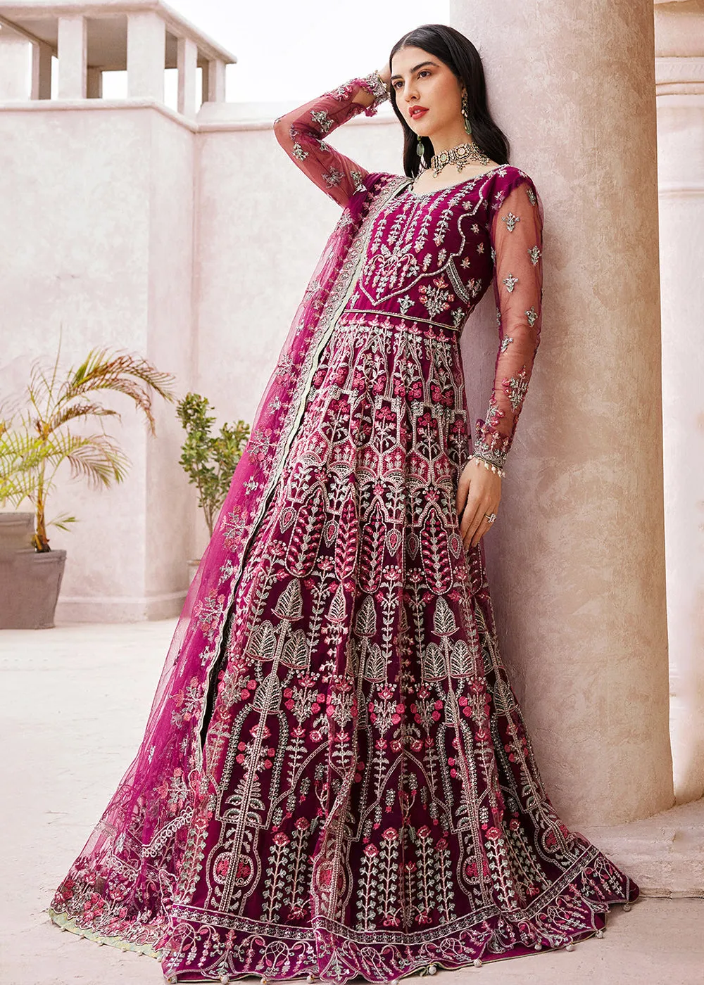 Magenta Maxi Dress | Emaan Adeel | Mirha Wedding Edition '23 | MH-202