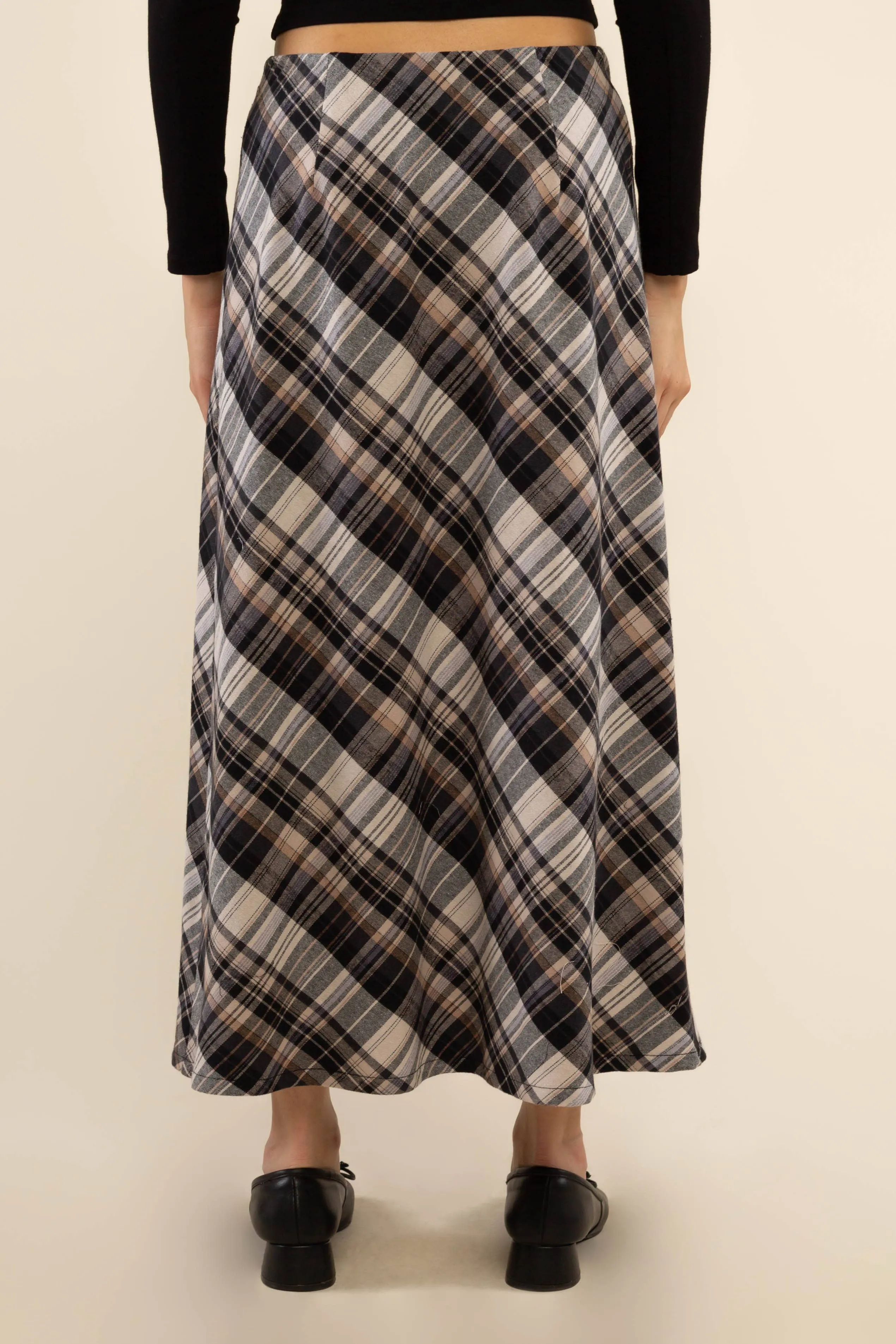 Magnolia Flannel Plaid Maxi Skirt