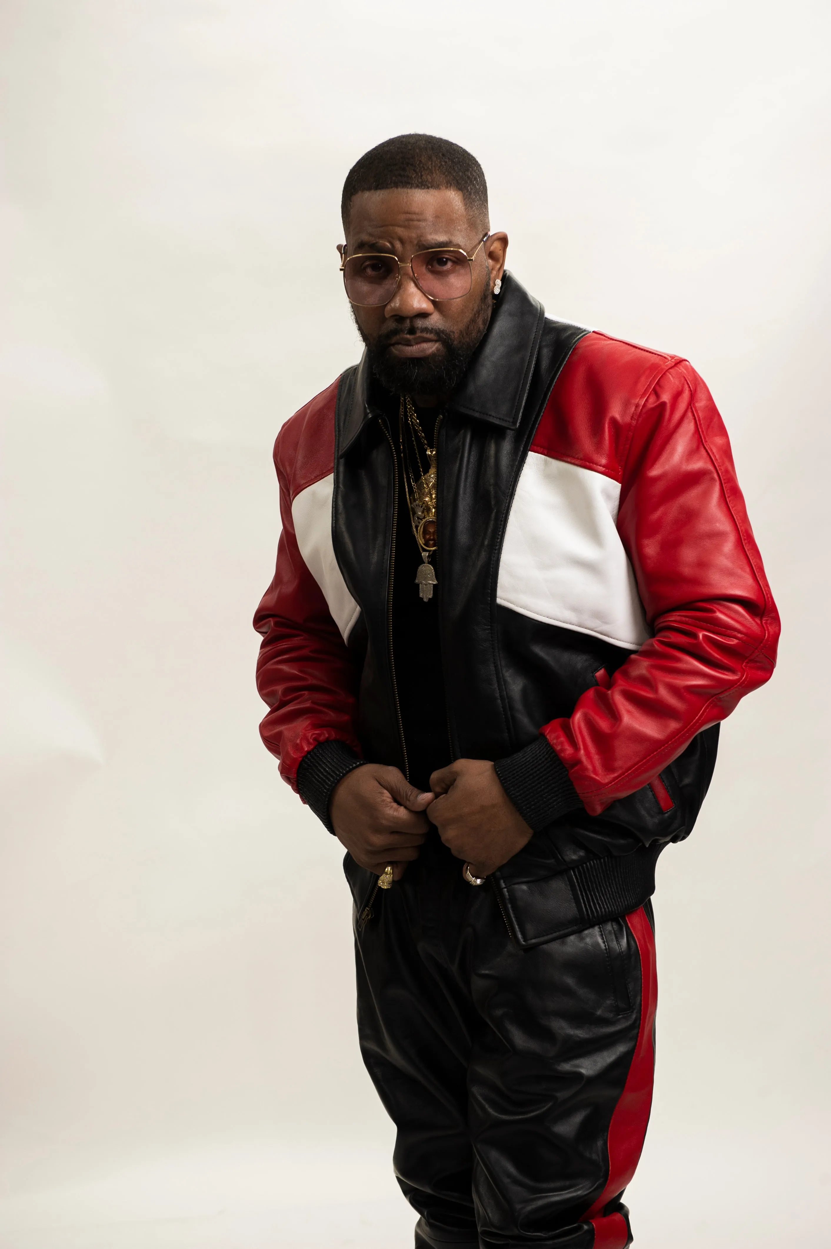 Men's Mason Bomber Jacket [Red/Black/White]