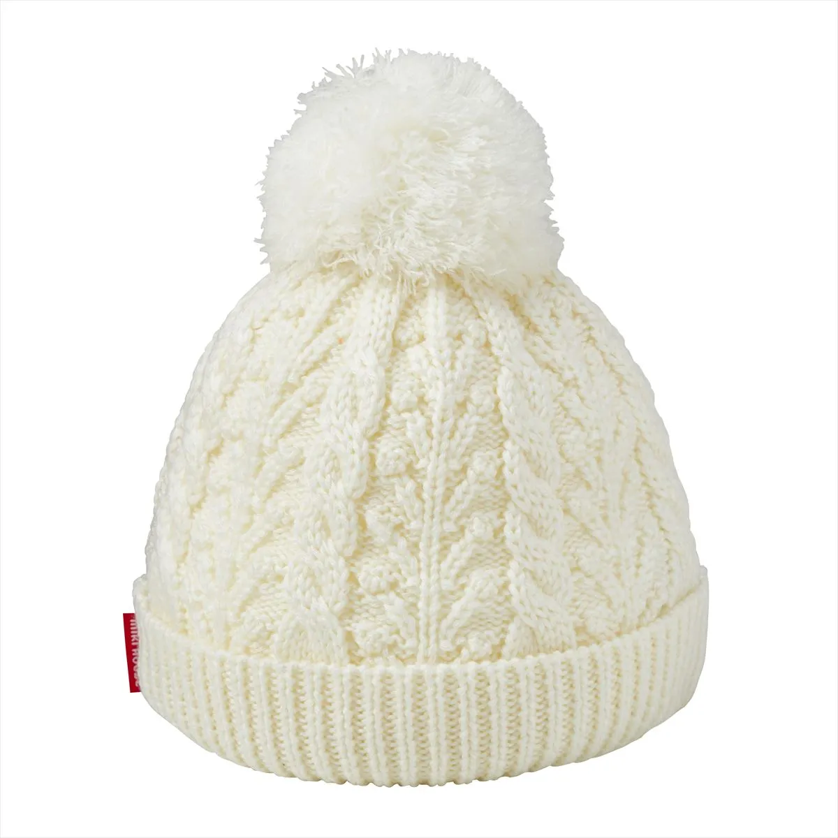 MIKI HOUSE Bear Cable Knit Beanie