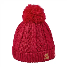 MIKI HOUSE Bear Cable Knit Beanie