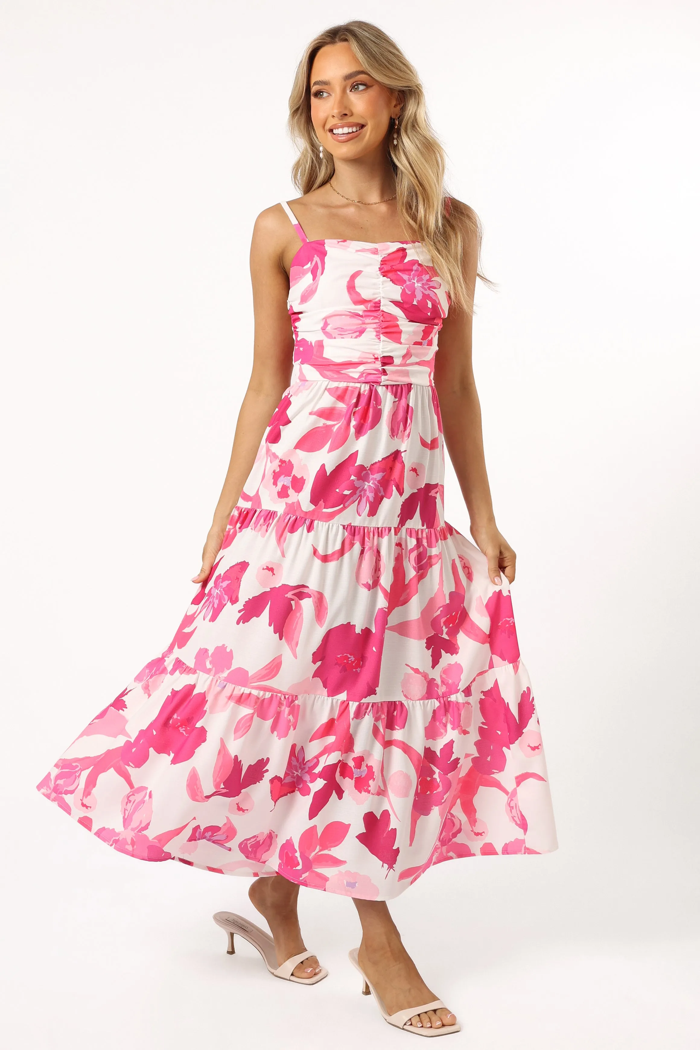 Monika Maxi Dress - Pink Floral