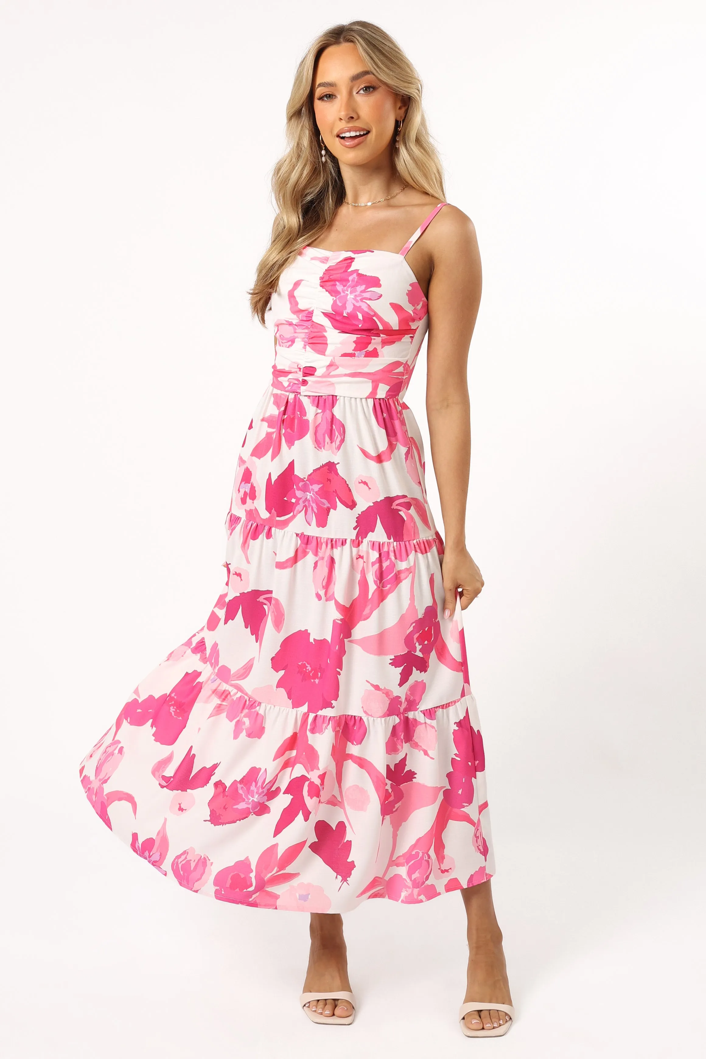 Monika Maxi Dress - Pink Floral