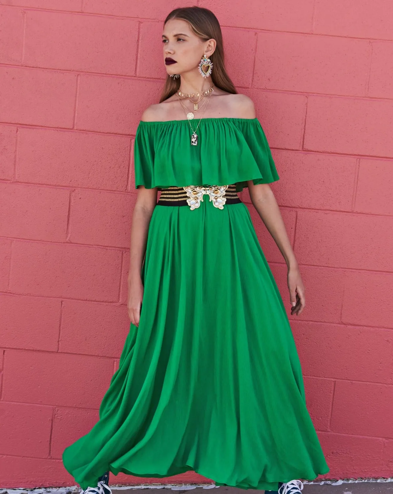 Morning Glory Maxi Dress - Emerald