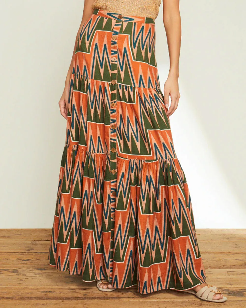 Multi Print Sundance Maxi Skirt