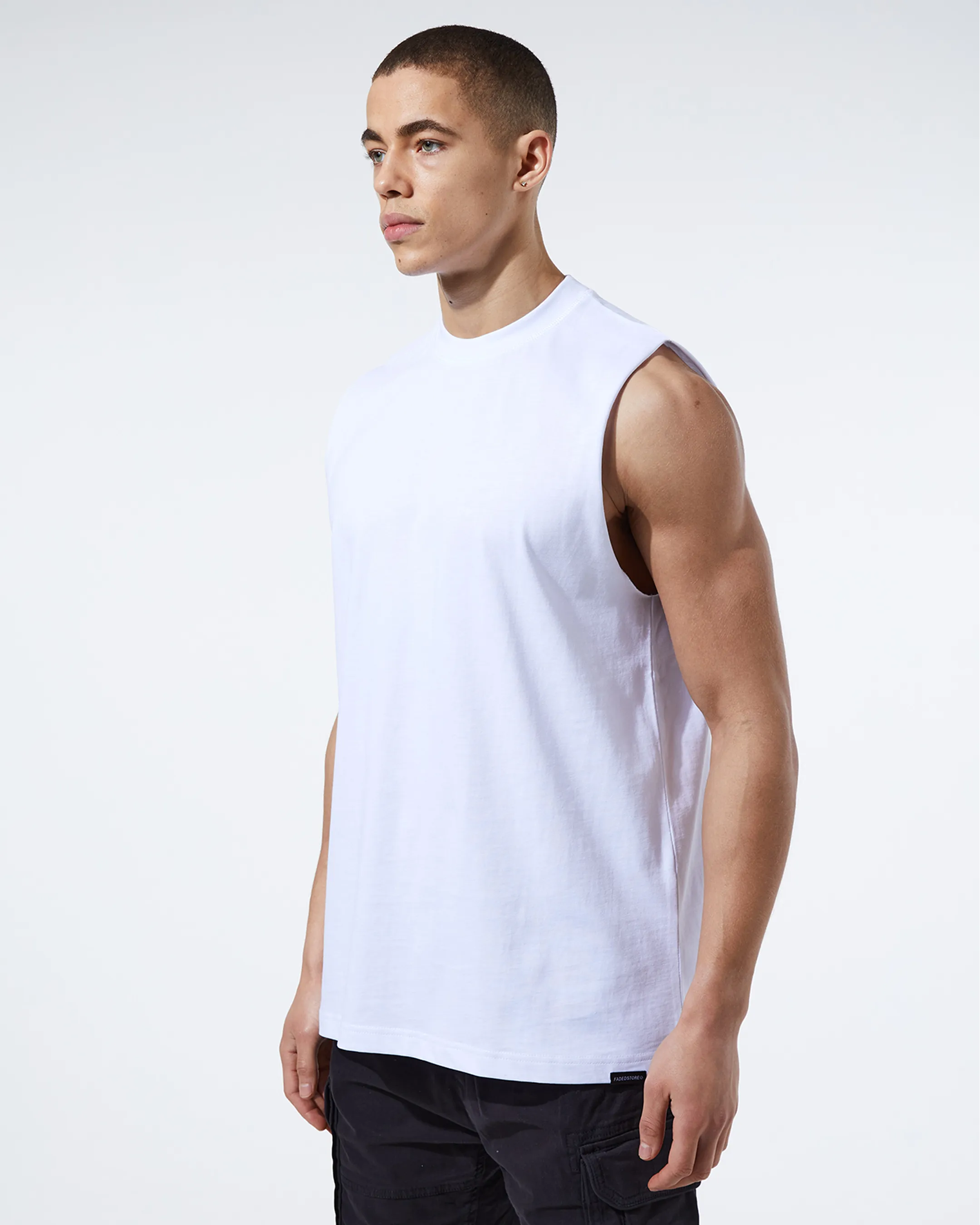 Multipack Cut Off Vest | Black/White