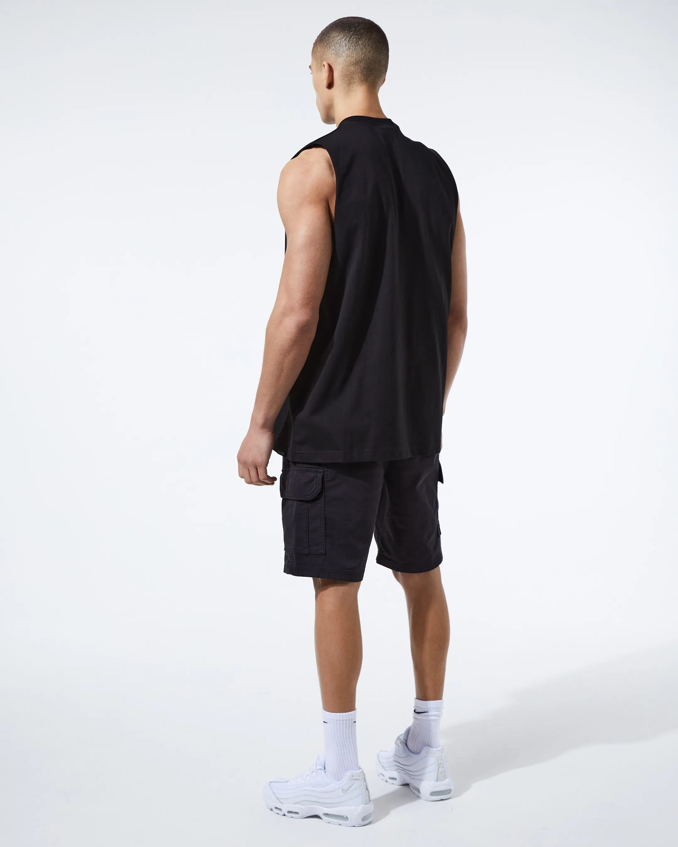 Multipack Cut Off Vest | Black/White