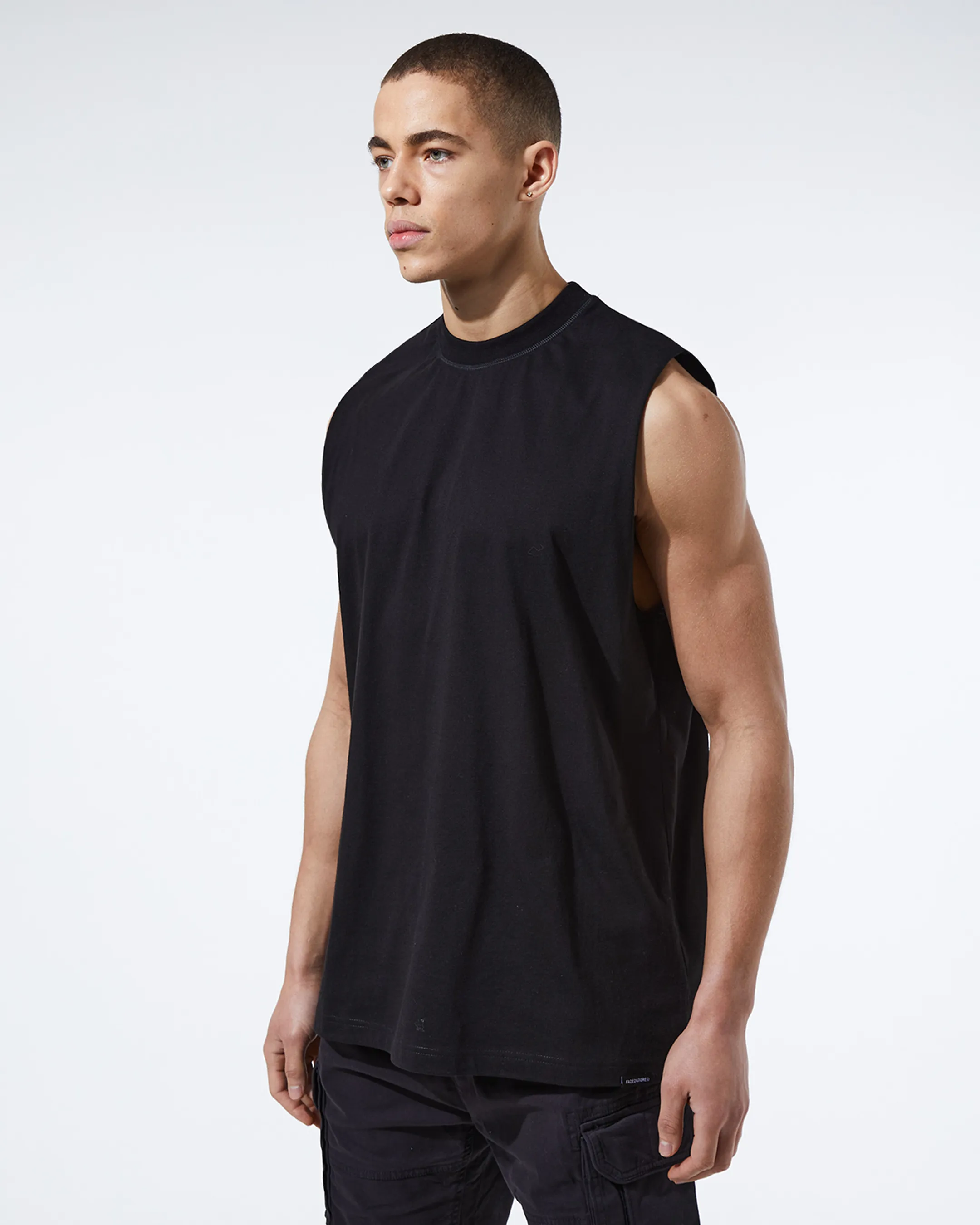 Multipack Cut Off Vest | Black/White