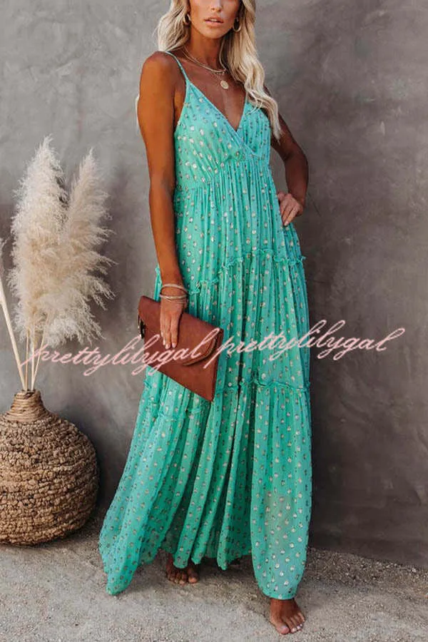 My Fair Lady Adjustable Tiered Maxi Dress