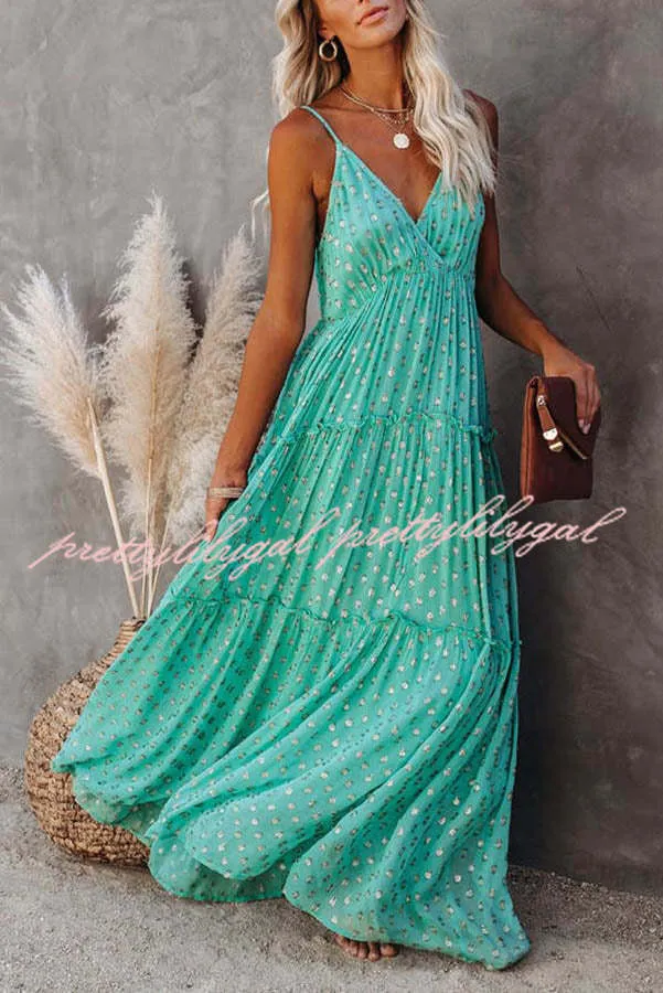 My Fair Lady Adjustable Tiered Maxi Dress