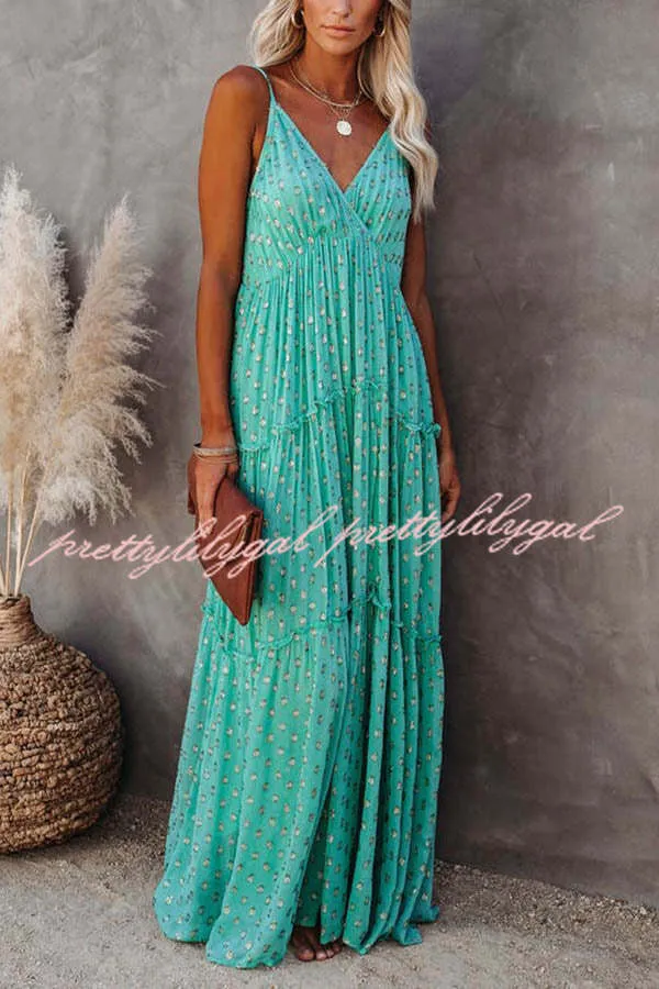 My Fair Lady Adjustable Tiered Maxi Dress