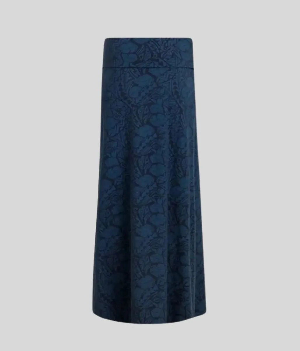 Navy Elder Jersey Maxi Skirt