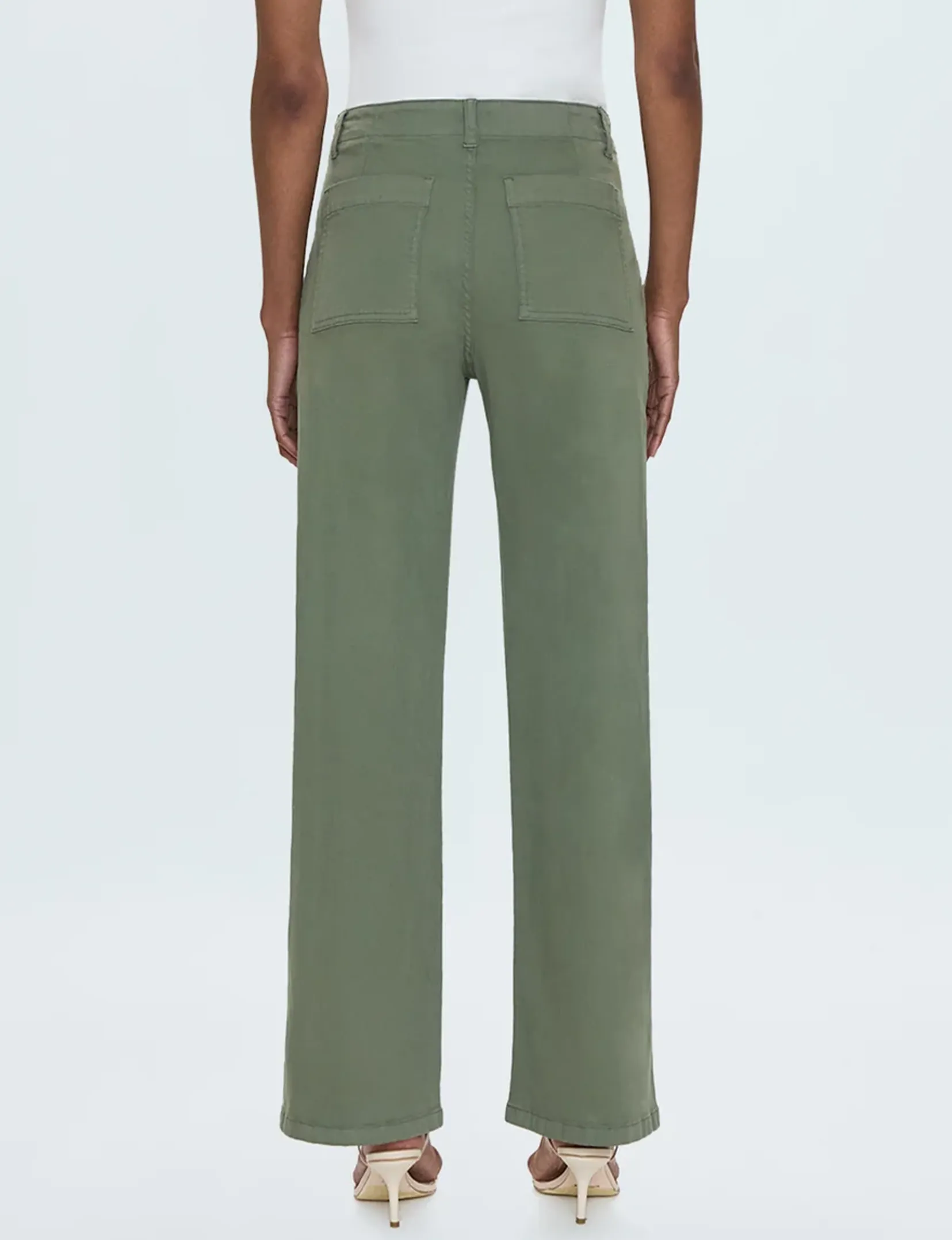 Nicole Wide Leg Pant, Soft Olive